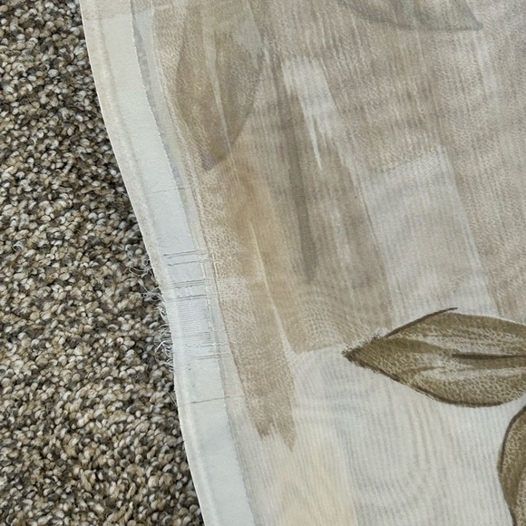 CROSCILL AUTUMN LEAVES SHEER SCARF VALANCE PANEL CURTAIN FABRIC 62 X 208 - Picture 8 of 10